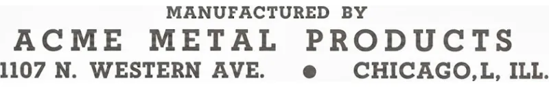 Acme Metal Products — Krautfreie Blinker aus Chicago