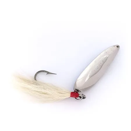 Acme Fiord Spoon Blinker, Nickel / Blau, 21g, Bucktail, #10007
