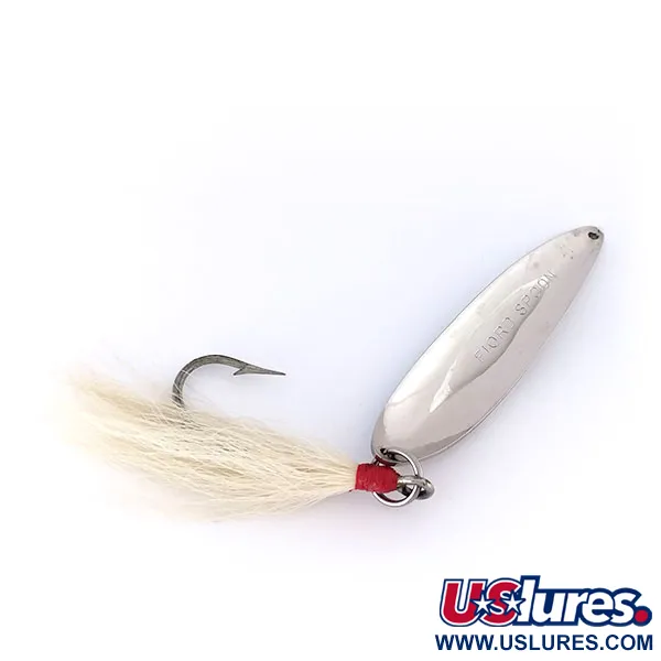 Acme Fiord Spoon Blinker, Nickel / Blau, 21g, Bucktail, #10007