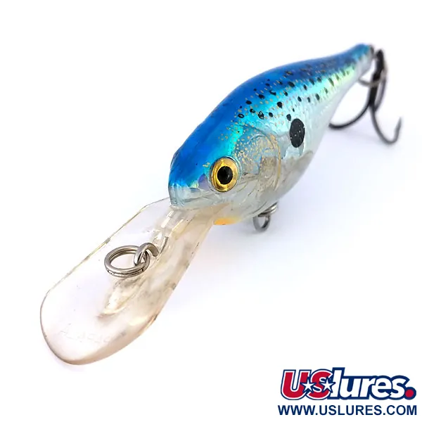 Rapala Glass Shad Rap Wobbler, Blau-Silber, 9g, schwebend, #10028