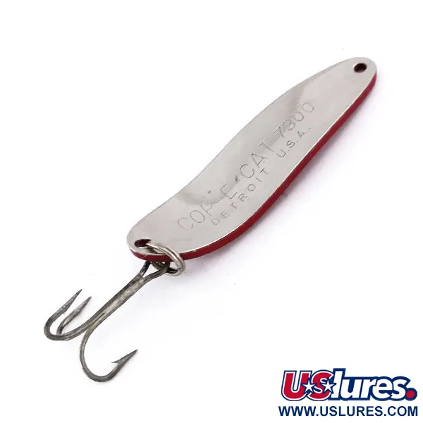 Dardevle Cop-E-Cat 7300 Blinker, Rot/Weiß/Nickel, 14g, Detroit, #10056