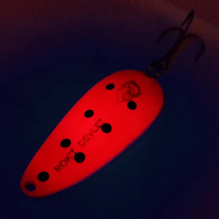 Eppinger Dardevle Rok't Devlet UV Blinker, Rot/Schwarz/Nickel, 35g, #10062