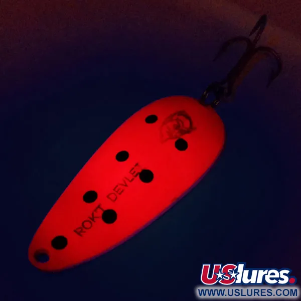 Eppinger Dardevle Rok't Devlet UV Blinker, Rot/Schwarz/Nickel, 35g, #10062