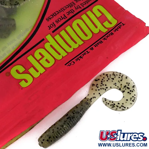 Chompers Single Tail Grub Gummiköder, Pepper, 13 Stk., Sichelschwanz, #10067