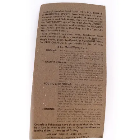 Hopkins Shorty 75 Metallköder, Gehämmertes Nickel, 21g, Edelstahl, #10069