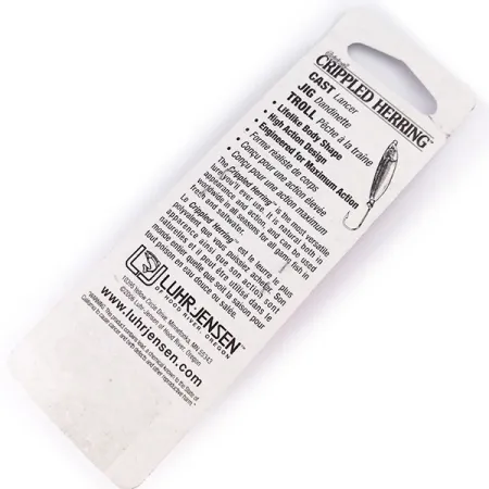 Luhr Jensen Crippled Herring Pilker, Rosa Perle, 42g, Drilling, #10071