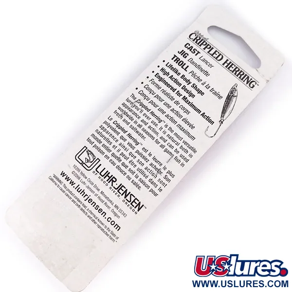 Luhr Jensen Crippled Herring Pilker, Rosa Perle, 42g, Drilling, #10071