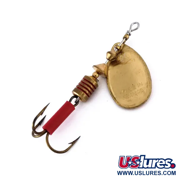 Mepps Aglia 2 Spinner, Rot/Weiß/Messing, 4,5g, Messingbügel, #10075