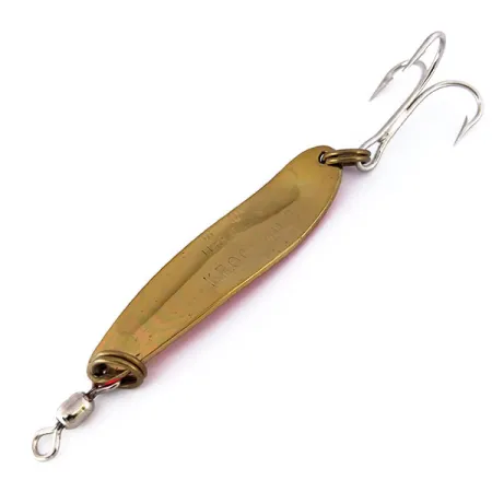 Luhr Jensen Krocodile Die #4 UV Blinker, Messing/Orange, 14g, #10111