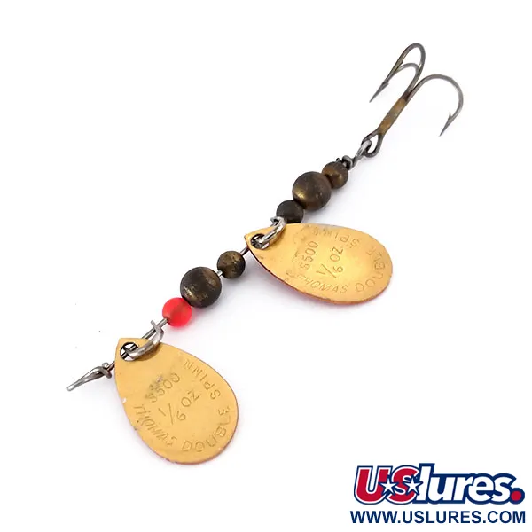 Thomas Double Spinn Doppelblatt-Spinner, Gold / Rot, 5g, USA, #10133