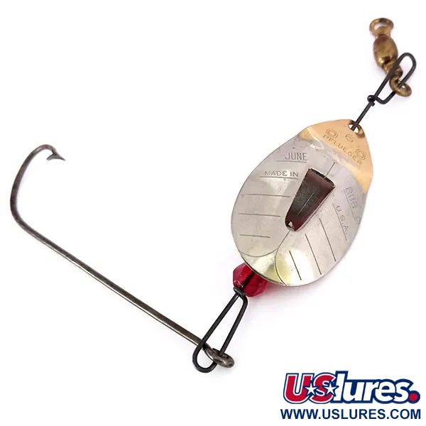 Pflueger June Bug Spinner, Nickel/Rot, 5.5g, Versetztes Blatt, #10137