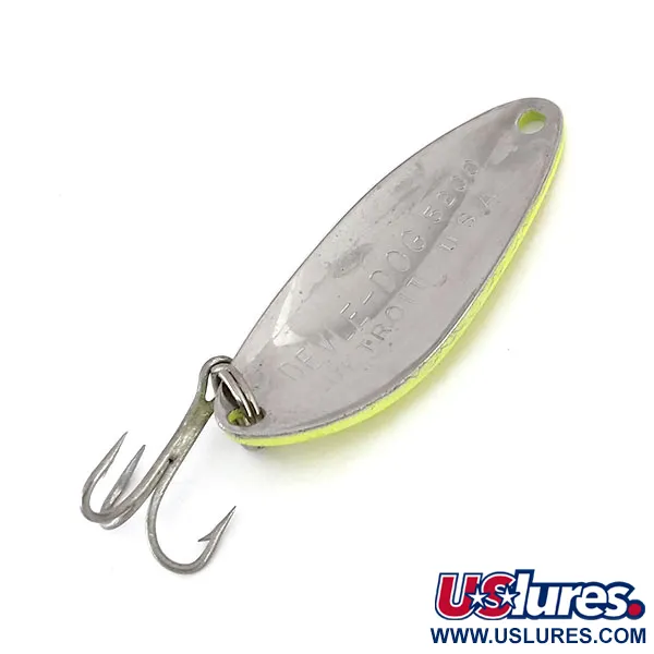 Eppinger Dardevle Devle Dog 5200 UV Blinker, Gelb/Rot/Nik, 7g, #10162