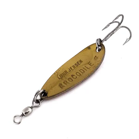 Luhr Jensen Krocodile Blinker, Messing gehämmert/Orange, 9g, #10184