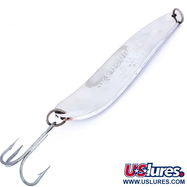 Luhr Jensen Krocodile Die #7 Blinker, Nickel, 94g, Weitwurf, #10186