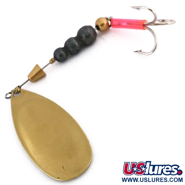 Vintage Mepps Comet 5 Spinner, Messing, 8cm, Pink Attractor, #10199