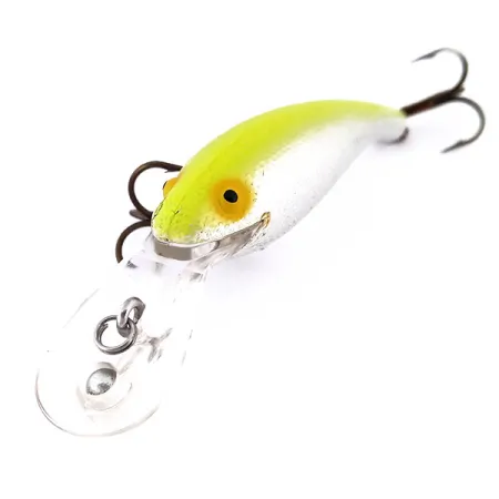 Cotton Cordell Wally Diver Wobbler, Silber/Chartreuse, 7g, Glow, #10217