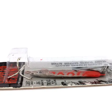 Luhr Jensen Crippled Herring Pilker, Fire Red, 21g, Zusatzblatt, #10235