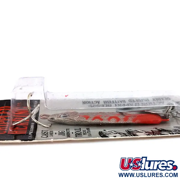 Luhr Jensen Crippled Herring Pilker, Fire Red, 21g, Zusatzblatt, #10235