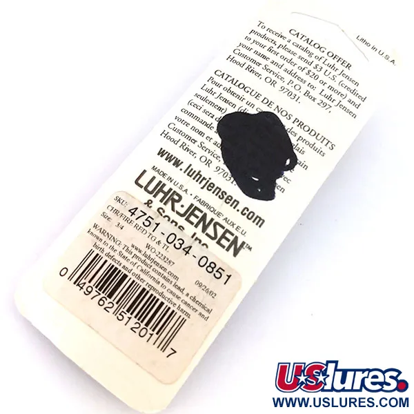 Luhr Jensen Crippled Herring Pilker, Fire Red, 21g, Zusatzblatt, #10235