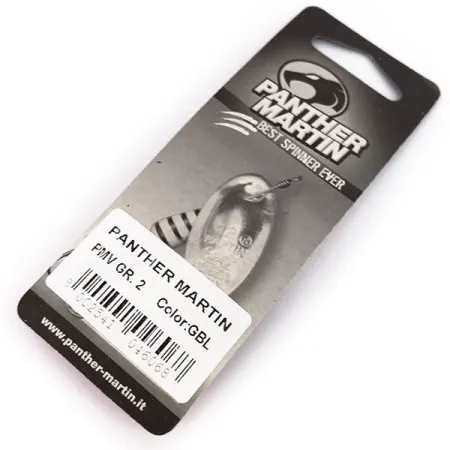 Panther Martin 2 Spinner, Gold-Schwarz, 2.5g, Achse-durch-Blatt, #10243