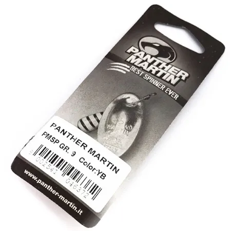 Panther Martin 9 Spinner, Gelb/Schwarz, 11g, Achsen-Spinner, #10246