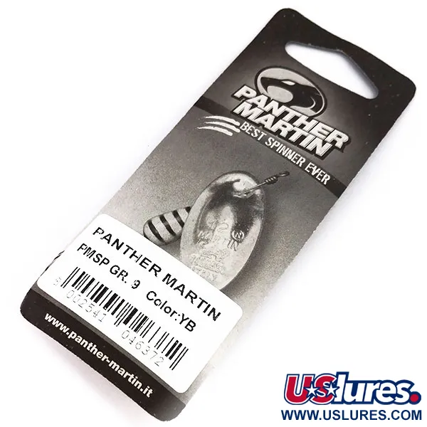 Panther Martin 9 Spinner, Gelb/Schwarz, 11g, Achsen-Spinner, #10246