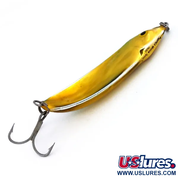 Rapala Minnow Spoon Blinker, Gold/Grün, 15g, Schuppenmuster, #10269
