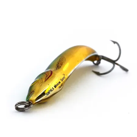 Rapala Minnow Spoon Blinker, Gold/Grün, 15g, Schuppenmuster, #10269