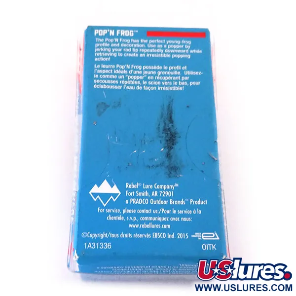 Rebel Pop'N Frog Popper, Froschgrün, 7g, Hohlmaul, #10286