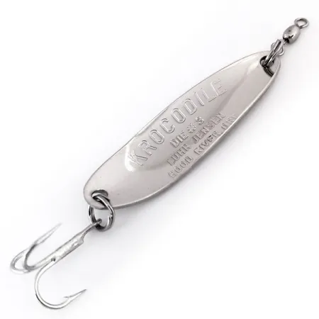 Luhr Jensen Krocodile Die #3 Blinker, Nickel/Grün, 10g, Dickwandig, #10297