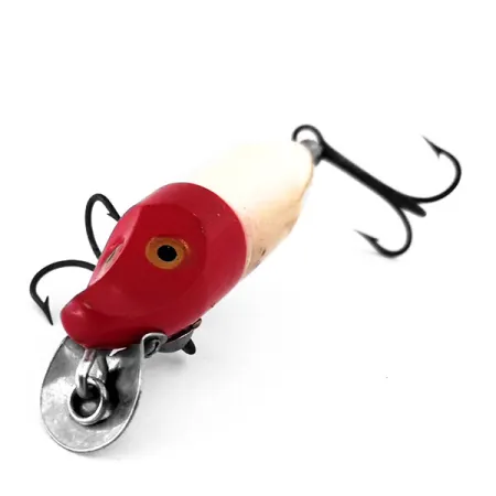 Heddon Floating River Runt Spook Wobbler, Rot / Weiß, 12g, #10313