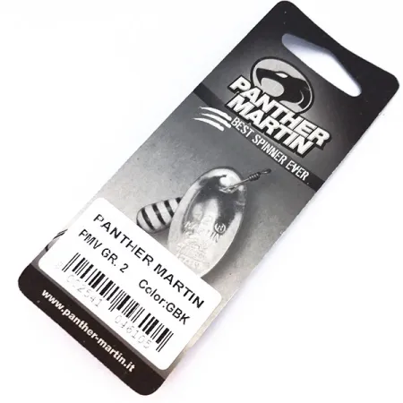 Panther Martin 2 Spinner, Gold / Schwarz, 2.5g, Achse-durch-Blatt, #10328