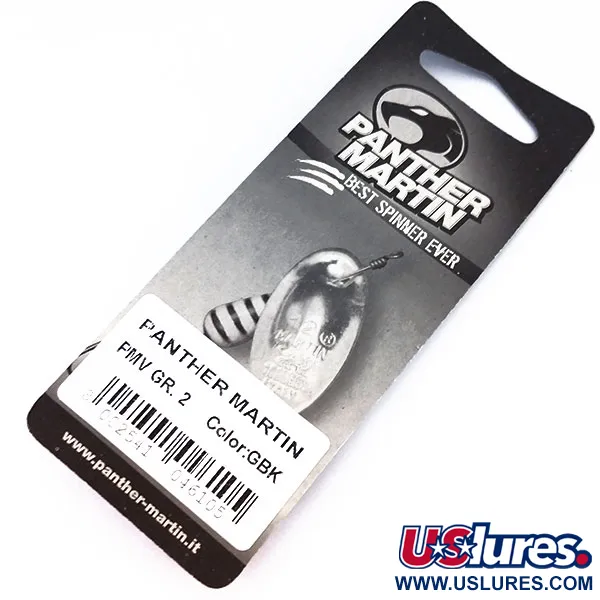 Panther Martin 2 Spinner, Gold / Schwarz, 2.5g, Achse-durch-Blatt, #10328