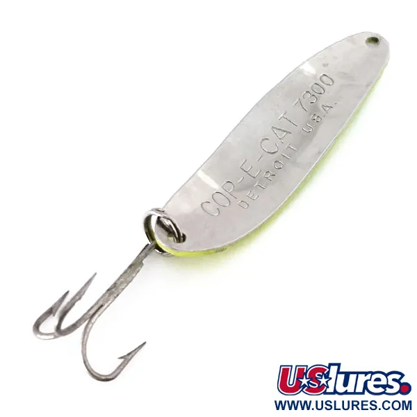 Dardevle Cop-E-Cat 7300 UV Blinker, Gelb/Grün/Nickel, 10g, UV, #10360