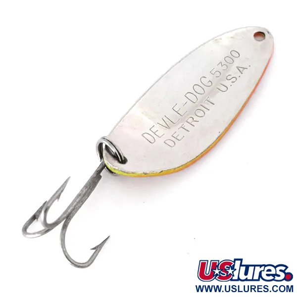 Eppinger Dardevle Devle Dog 5300 UV Blinker, Gelb/Orange, 10g, #10361