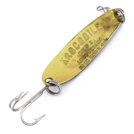 Luhr Jensen Krocodile Die #3 Blinker, Gelb/Rot, 10g, Messing, #10410