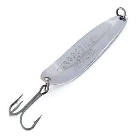 Luhr Jensen Krocodile Die #5 Blinker, Nickel/Grün, 21g, Prism-Tape, #10472