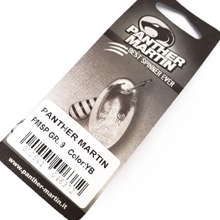 Panther Martin 9 Con Punti Spinner, Schwarz / Gelb, 9g, In-line, #10563