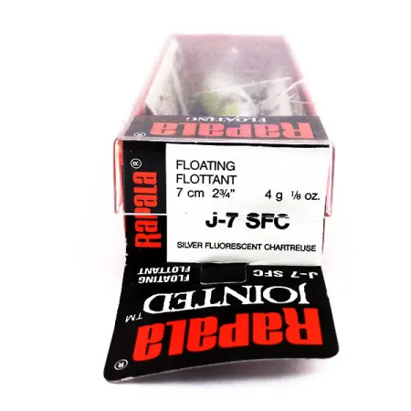 Rapala Jointed J7 Wobbler, SFC Chartreuse, 4g, Schwimmend, #10598