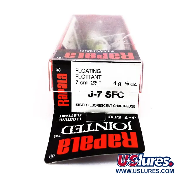 Rapala Jointed J7 Wobbler, SFC Chartreuse, 4g, Schwimmend, #10598