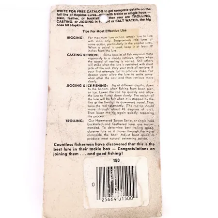 Hopkins shorty 150 Jig Lure, Gehämmertes Nickel, 42g, Einzelhaken, #10617