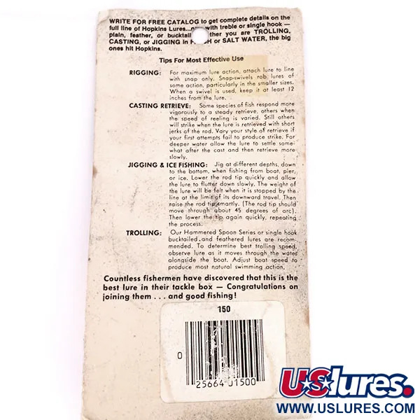 Hopkins shorty 150 Jig Lure, Gehämmertes Nickel, 42g, Einzelhaken, #10617