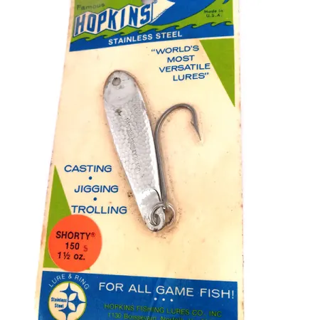 Hopkins shorty 150 Jig Lure, Gehämmertes Nickel, 42g, Einzelhaken, #10617