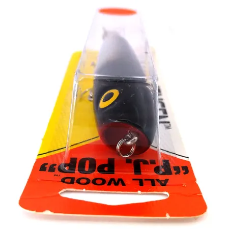 Luhr Jensen P.J.POP Popper, Silber / Schwarz, 17g, Holzbody, #10658