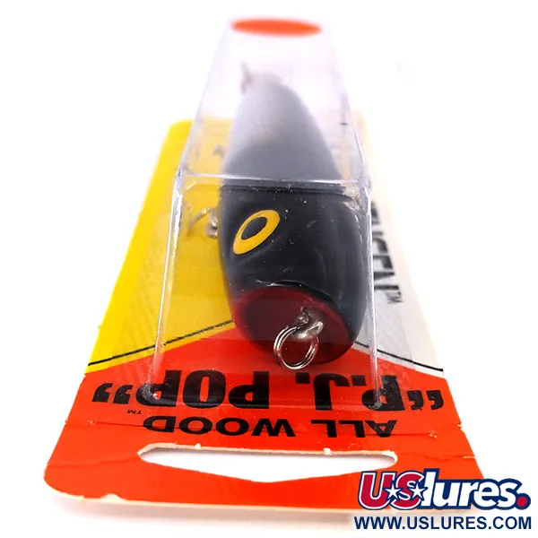 Luhr Jensen P.J.POP Popper, Silber / Schwarz, 17g, Holzbody, #10658