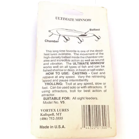 Vortex Lures Ultimate Minnow Wobbler, Firetiger, 12cm, Ballast, #10666