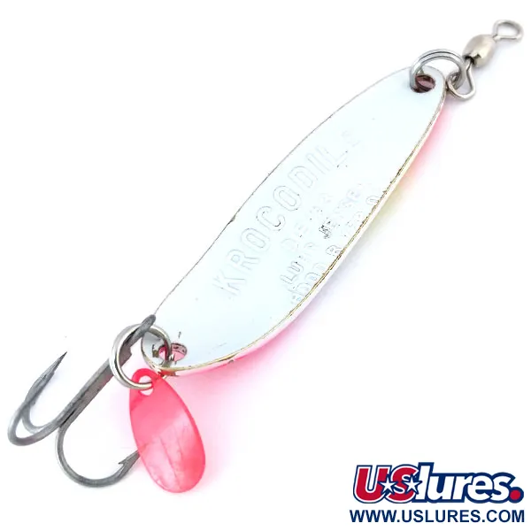 Luhr Jensen Krocodile Die #3 UV Blinker, Weiß / Pink, 10g, UV, #10711