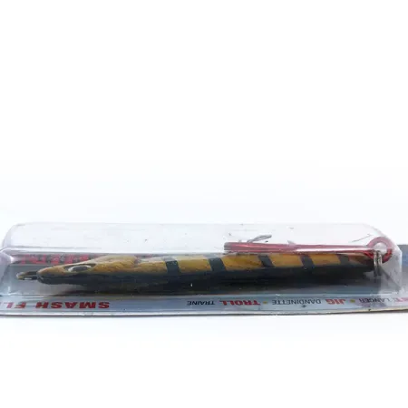 Luhr Jensen Crippled Herring Pilker, Gelb Schwarz, 42g, Smash Flash, #10788