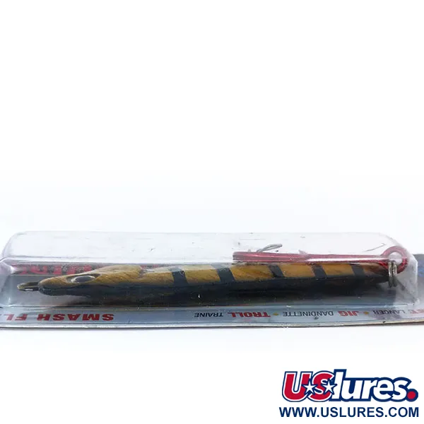 Luhr Jensen Crippled Herring Pilker, Gelb Schwarz, 42g, Smash Flash, #10788