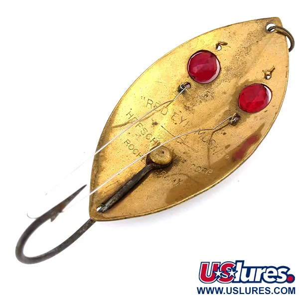 Hofschneider Weedless Red Eye Muskie Blinker, Bronze, 65g, Krautschutz, #10850